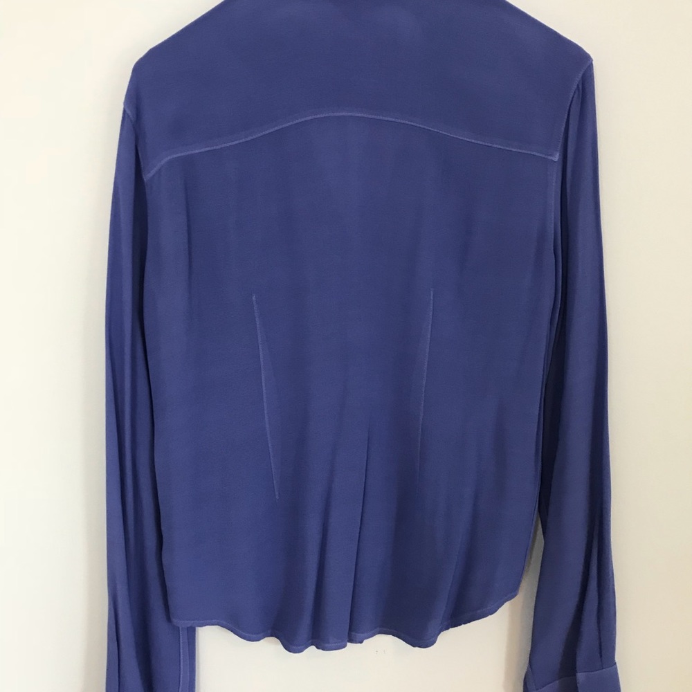 James Perse Cobalt Blue Button Down Top - Picture 6 of 8